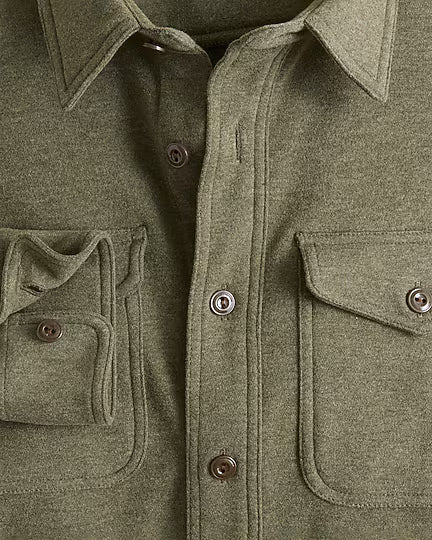 Camisa Seaboard de punto suave verde oscuro