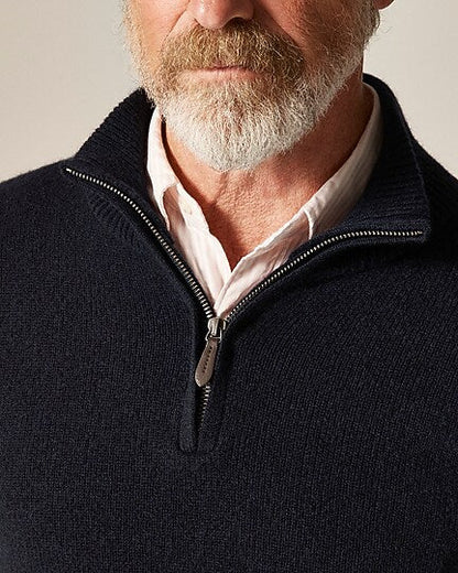 Suéter cachemira quarter-zip