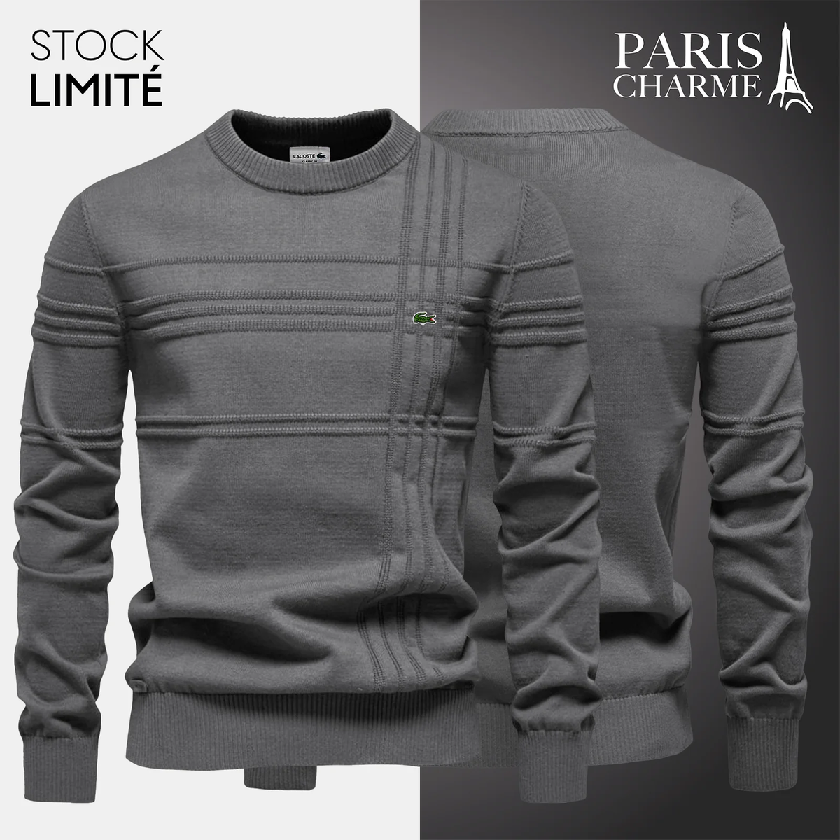 Pull Homme Texturé  (DÉSTOCKAGE)